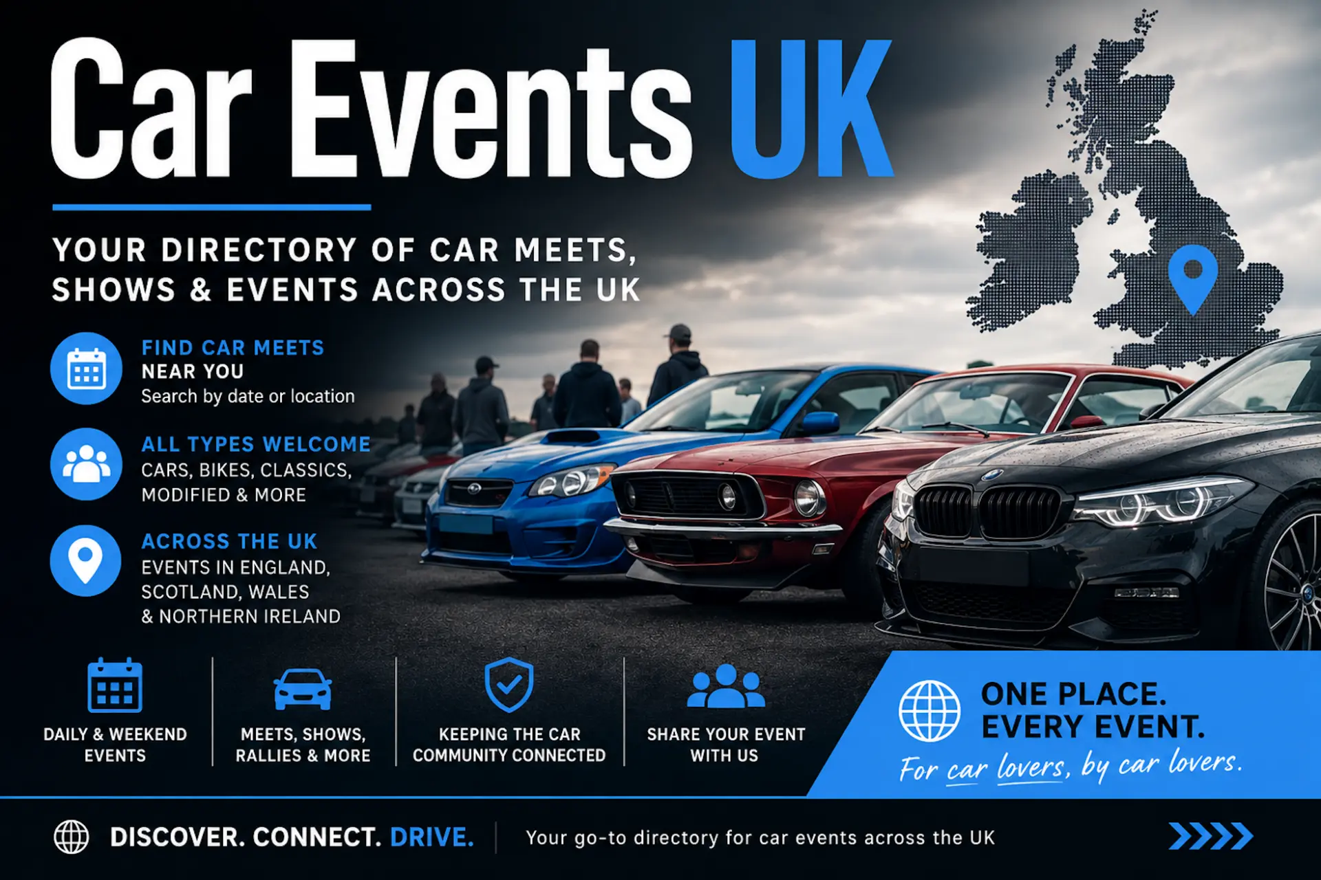 Car Events UK — your directory of car meets, shows and events across the UK